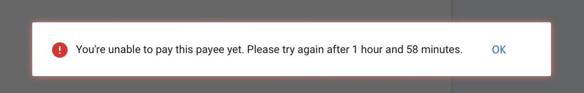 Really, <a href="/CooperativeBank/">The Co-operative Bank UK</a>? You're serious? So not only can I NOT set up a new payee in your mobile app (I have to use the online portal), I also can't pay someone immediately? Why?