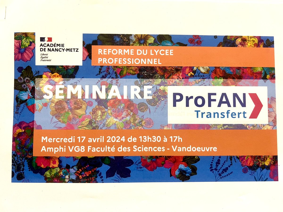 RLaganier's tweet photo. Ouverture du séminaire pour les personnels d’encadrement de @acnancymetz dédié à l'expérimentation #ProFAN-Transfert. Se former avec l'#EAFC dans le cadre de la réforme de la #voiepro et faire du #lycéepro une voie d’excellence pour les élèves. Merci à @JM_Monteil et Alain Séré https://t.co/DBSNnJdam0