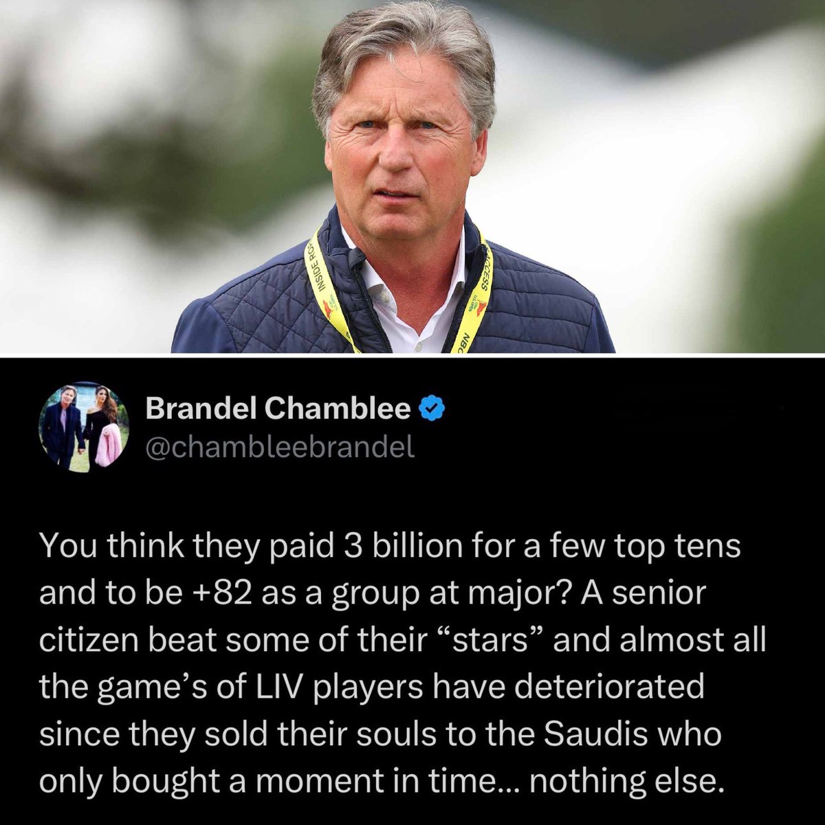 👴🏻 Brandel Chamblee on LIV Golf: “A senior citizen beat some of their stars..”