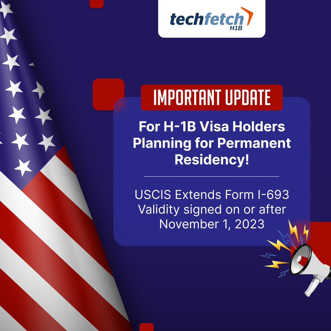 #H1BVisaHolders, big update! USCIS announces indefinite validity for Form I-693 signed after Nov 1, 2023. No more medical exam redo for your #GreenCard!

 #USImmigration #VisaNews #StayInformed #H1BVisa #USCISUpdate #ImmigrationNews #GreenCardJourney #USCIS