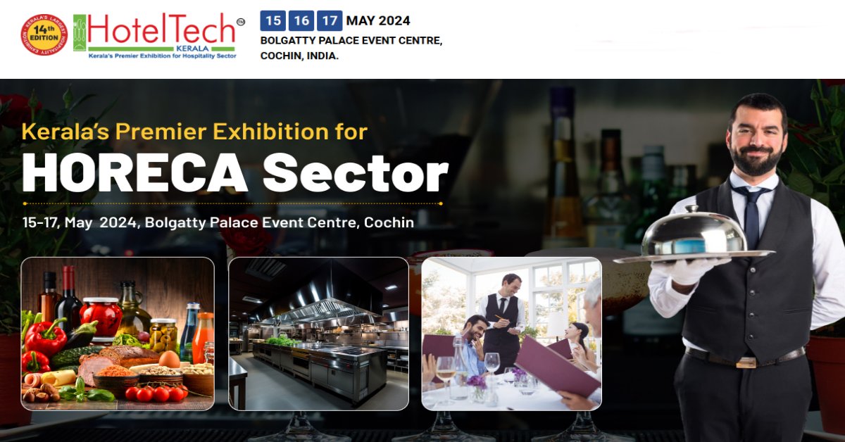HOTELTECH KERALA 2024, held from 15- 17 May 2024 at 📍 Bolgatty Palace Event Centre, Cochin, India. For exhibitors registration click here tradeindia.com/tiny/i4b44LIeKa