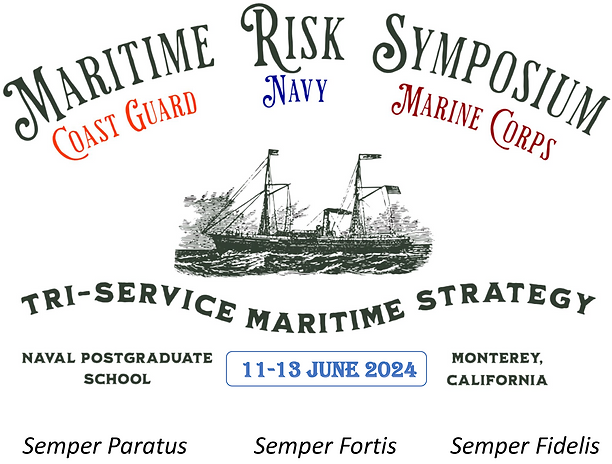 The @NPS_Monterey will be hosting the Tri-Service Maritime Risk Symposium out in Monterey on 11-13 June this year. The agenda is well populated with members from the tri-services, but what is lacking is good representation from the commercial side. maritimerisksymposium.org