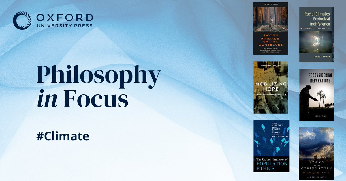 Explore the philosophical dimensions of Climate in our newest collection! Dive into discussions on climate justice, ecofeminism, and the ethics of climate policy. Access free articles and essays here: oxford.ly/4arydjW