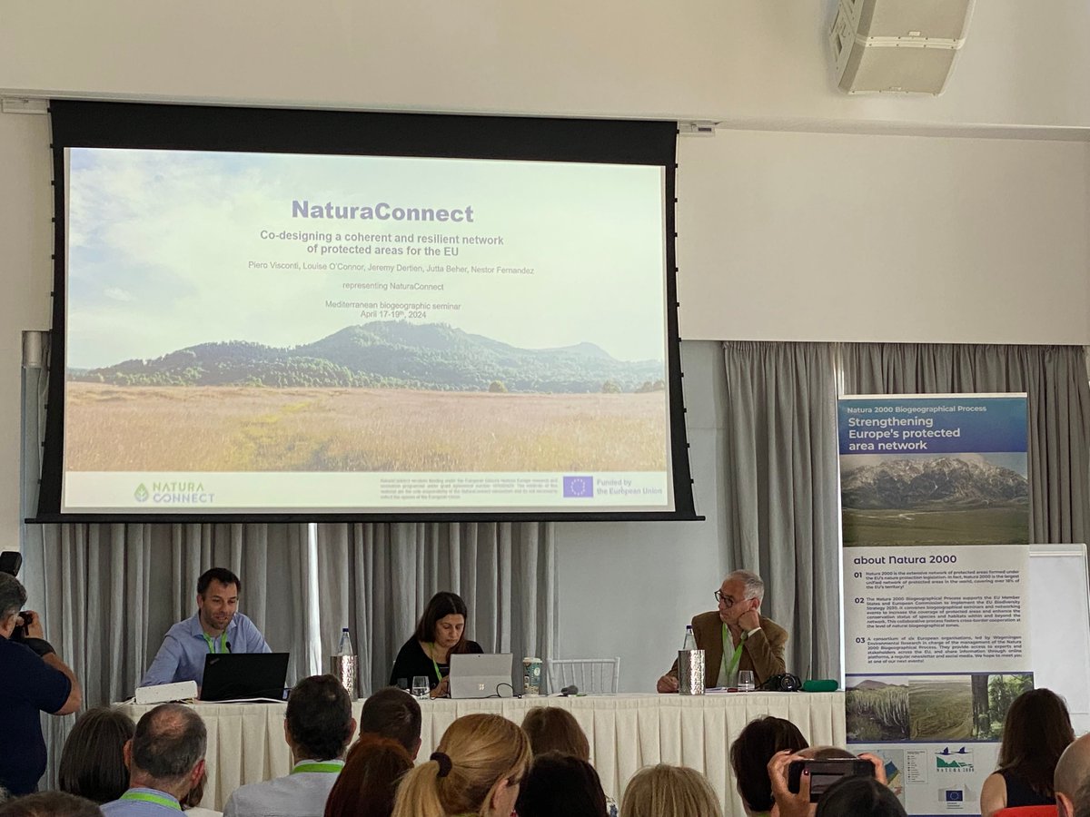 🌿 NaturaConnect is at @BioGeoProcess Mediterranean seminar in Cyprus!🌿  Colleagues presenting work on scientific support for EU Biodiversity Strategy #protectedareas targets, #ecologicalconnectivity & strict protection. Stay tuned for our report on the meeting! #HorizonEU