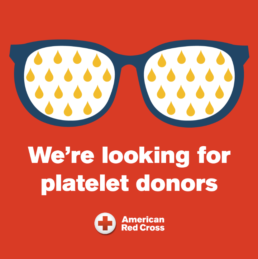 Platelets are a part of your blood that help control bleeding. Some medical conditions – like cancer – require frequent platelet transfusions. There’s a constant need for more donors because platelets must be transfused within 5 days of donation. Help: rcblood.org/platelet