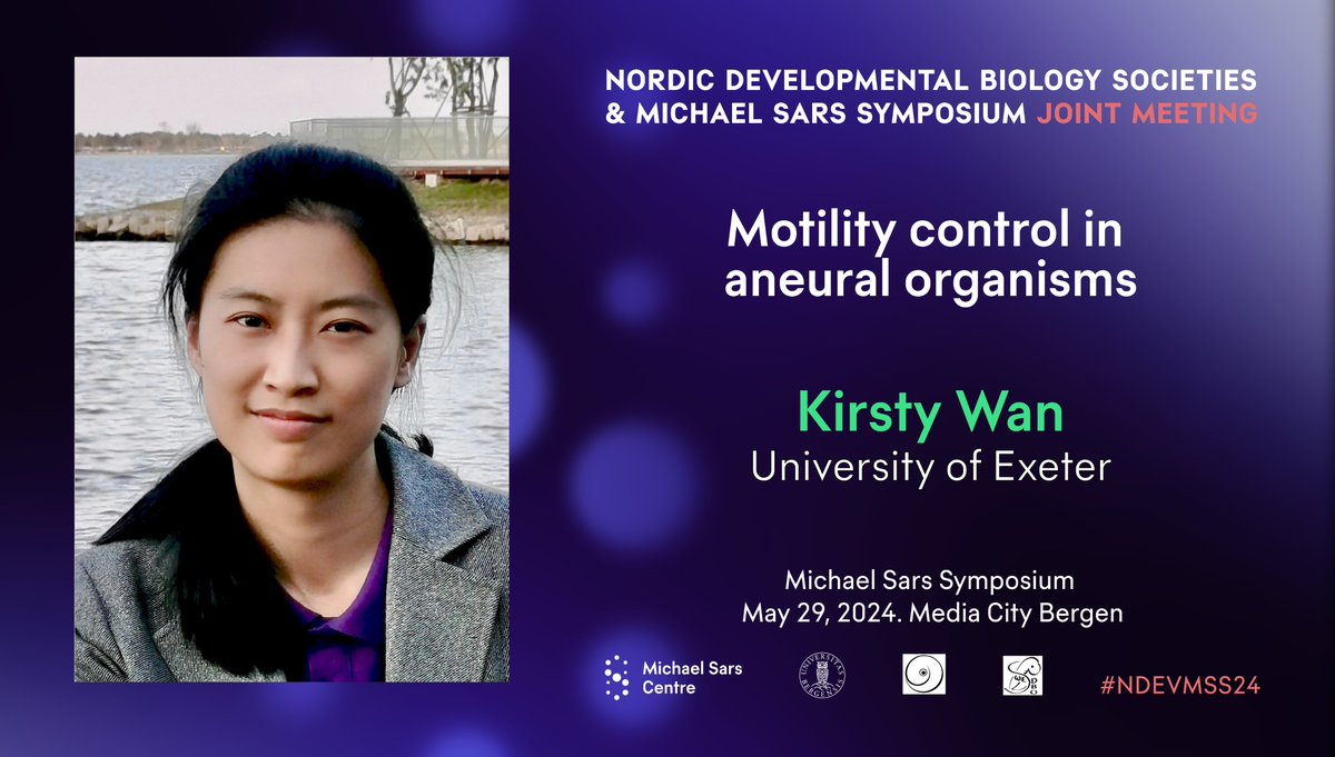 Michael Sars Centre (@msarscentre) on Twitter photo It is a pleasure to introduce another speaker on our exciting #NDEVMSS24 line-up ✨ Kirsty Wan <a href="/micromotility/">Kirsty Wan 🔬</a> from <a href="/LSI_Exeter/">LSI Exeter</a> will discuss her work characterizing the motility of diverse microeukaryotes. Join us to hear her talk! ➡️tinyurl.com/NDEVMSS24
<a href="/UiB/">Universitetet i Bergen</a> <a href="/swedbo/">Swedish Developmental Biology Organization SWEDBO</a> & FSBD It is a pleasure to introduce another speaker on our exciting #NDEVMSS24 line-up ✨ Kirsty Wan <a href="/micromotility/">Kirsty Wan 🔬</a> from <a href="/LSI_Exeter/">LSI Exeter</a> will discuss her work characterizing the motility of diverse microeukaryotes. Join us to hear her talk! ➡️tinyurl.com/NDEVMSS24
<a href="/UiB/">Universitetet i Bergen</a> <a href="/swedbo/">Swedish Developmental Biology Organization SWEDBO</a> & FSBD