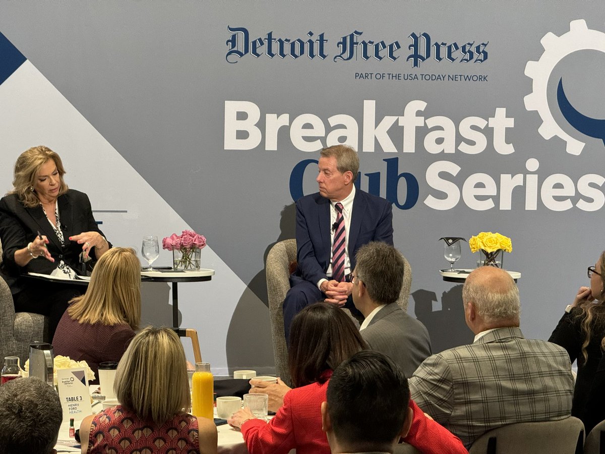 Bill Ford tells @carolcain train station will help them attract talent, they aren’t “shoving EV’s down people’s throats” and the Mustang is his favorite car. Coverage @WWJ950