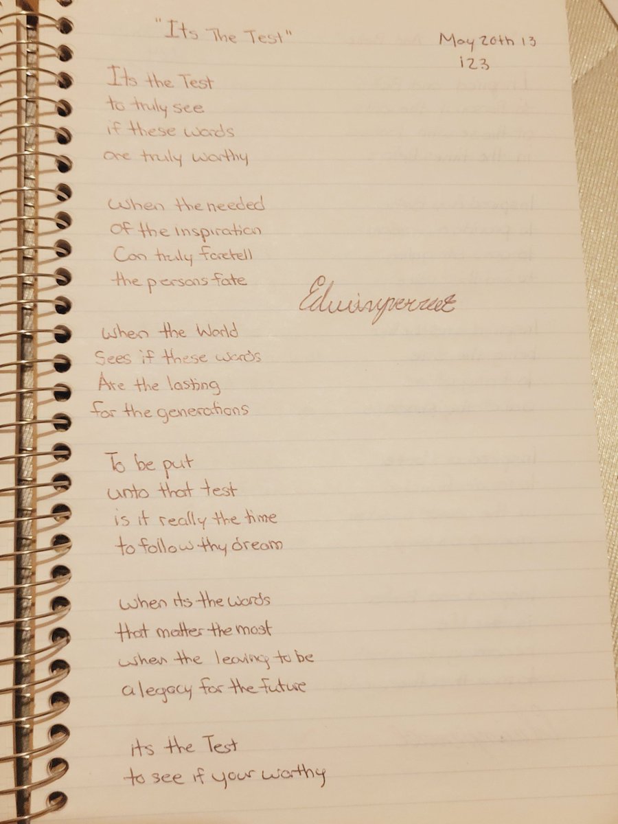'ITS THE TEST'

#Poetry #Poem #Songwriting #CountryMusic #Inspiration #Motivation #WednesdayWisdom #GoodMorning #writing #HandWrittenPoetry