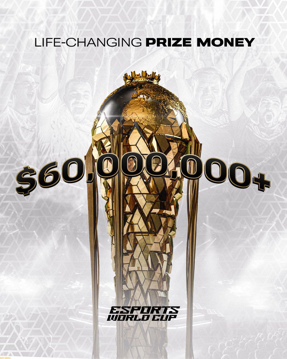 賞金総額6000万ドル超え】大規模eスポーツイベント“Esports World Cup”の詳細が発表 https://t.co/WCh6EgYTZZ  日本円で約93億円を超える賞金が用意される大会が今夏にサウジアラビアで開催。競技タイトルに『スト6』や『Apex』、『LoL』などが選ばれた。