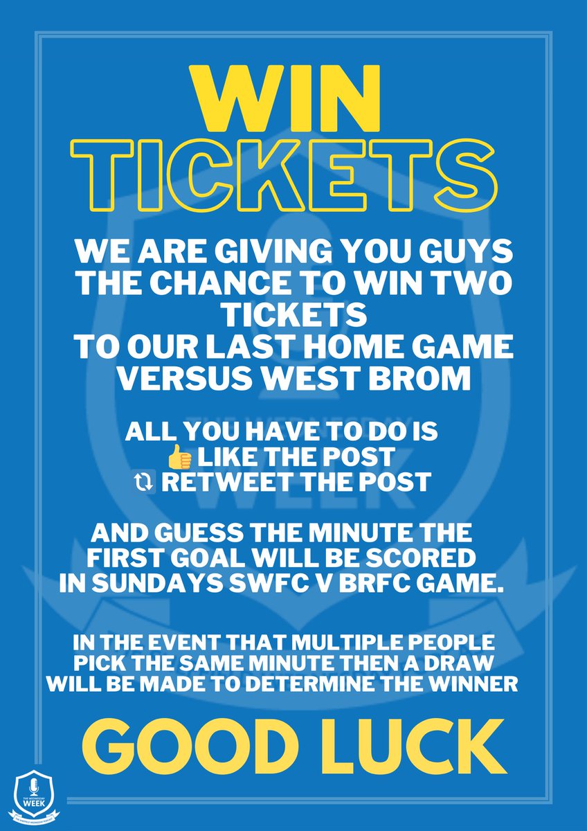 🎉COMPETITION TIME🎉 That’s right time for the last home game of the season we are giving you the chance to grab Two tickets. All you have to do is 👍Like and RT this post ⚽️And the most important comment in the post with the time of the first goal If you want to guess added