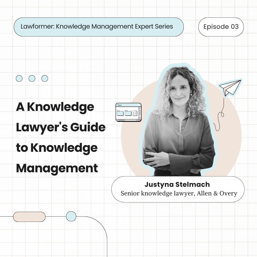🎙️ We're thrilled to collaborate with Justyna Stelmach who provided her valuable insights into incentivizing lawyers to engage in knowledge sharing and measuring the effectiveness or ROI of your firm's knowledge management initiatives.

🌐 Read here: rb.gy/1c11wj