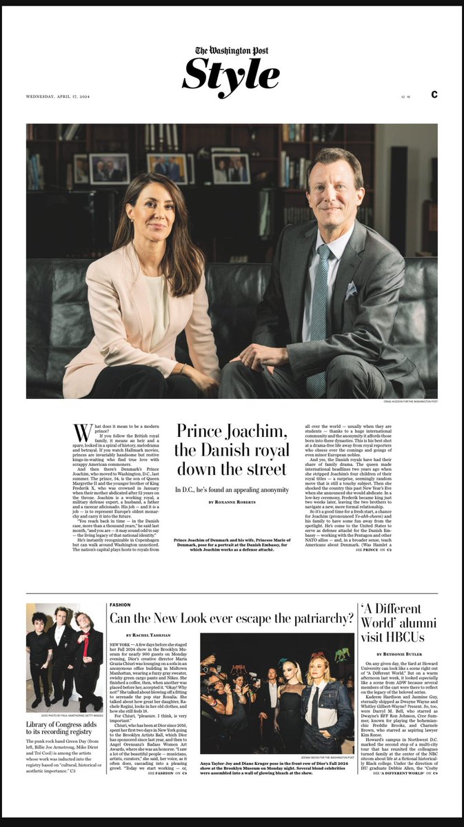 Today’s paper: Dior in Brooklyn. Gift link! wapo.st/3W2bUgl