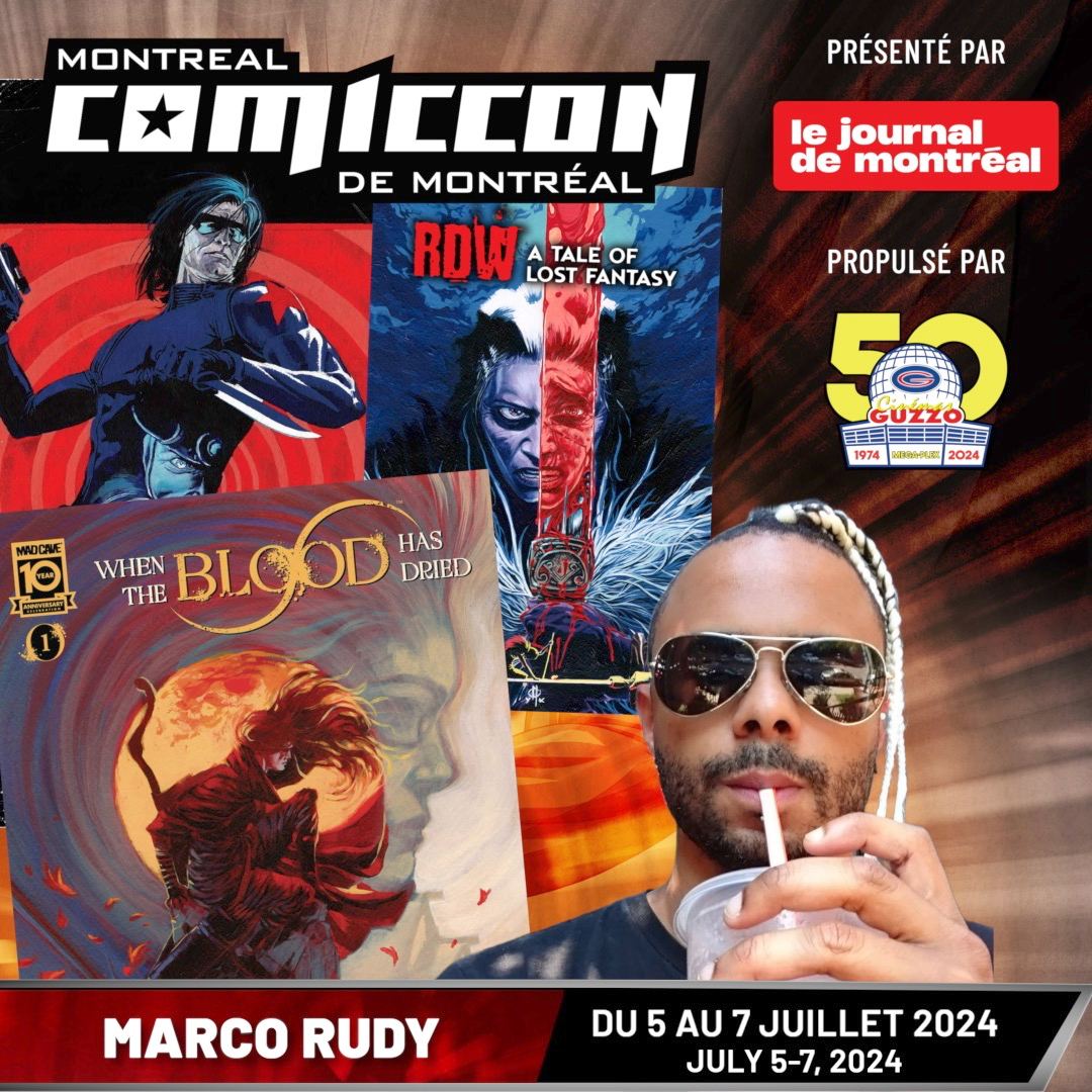 Nouveaux invités #comicbooks! Tom Grummet, @Sweeney_Boo, @YanickPaquette & @Marco_Rudy seront présents dans l’allée des artistes au Comiccon de Montréal du 5 au 7 juillet 2024. #montrealcomiccon2024 #comicbooks