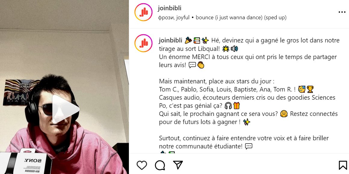 ScPoBibli's tweet photo. Nous profitons de ce post de notre #influenceuse préférée pour féliciter les gagnants du tirage au sort de notre enquête #Libqual et ses 1800 participants !
Bravo aux gagnants.
Suivez #JoinBibli sur #Insta pour avoir un autre regard sur notre chère @ScPoBibli ❤️👧 https://t.co/x3fEmrLCWZ