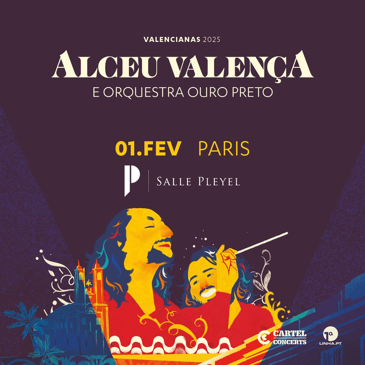 🎙️[ ANNONCE ]🎙️ @Alceu_Valenca et l'Orchestre du Minas Gerais seront à la Salle Pleyel en février 2025 avec 'Valencianas' Un spectacle envoûtant qui mêle les classiques d'Alceu Valença à des thèmes orchestraux originaux. 🎶 🎫 MEV : 19/04 - 10H00 tinyurl.com/2kyrfsrn