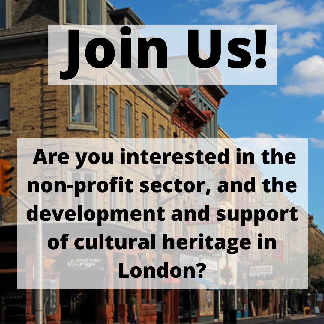The London Heritage Council is now accepting applications for its Board of Directors and Committee Members. If you want to help shape our local cultural heritage, join now! londonheritage.ca/board-committee