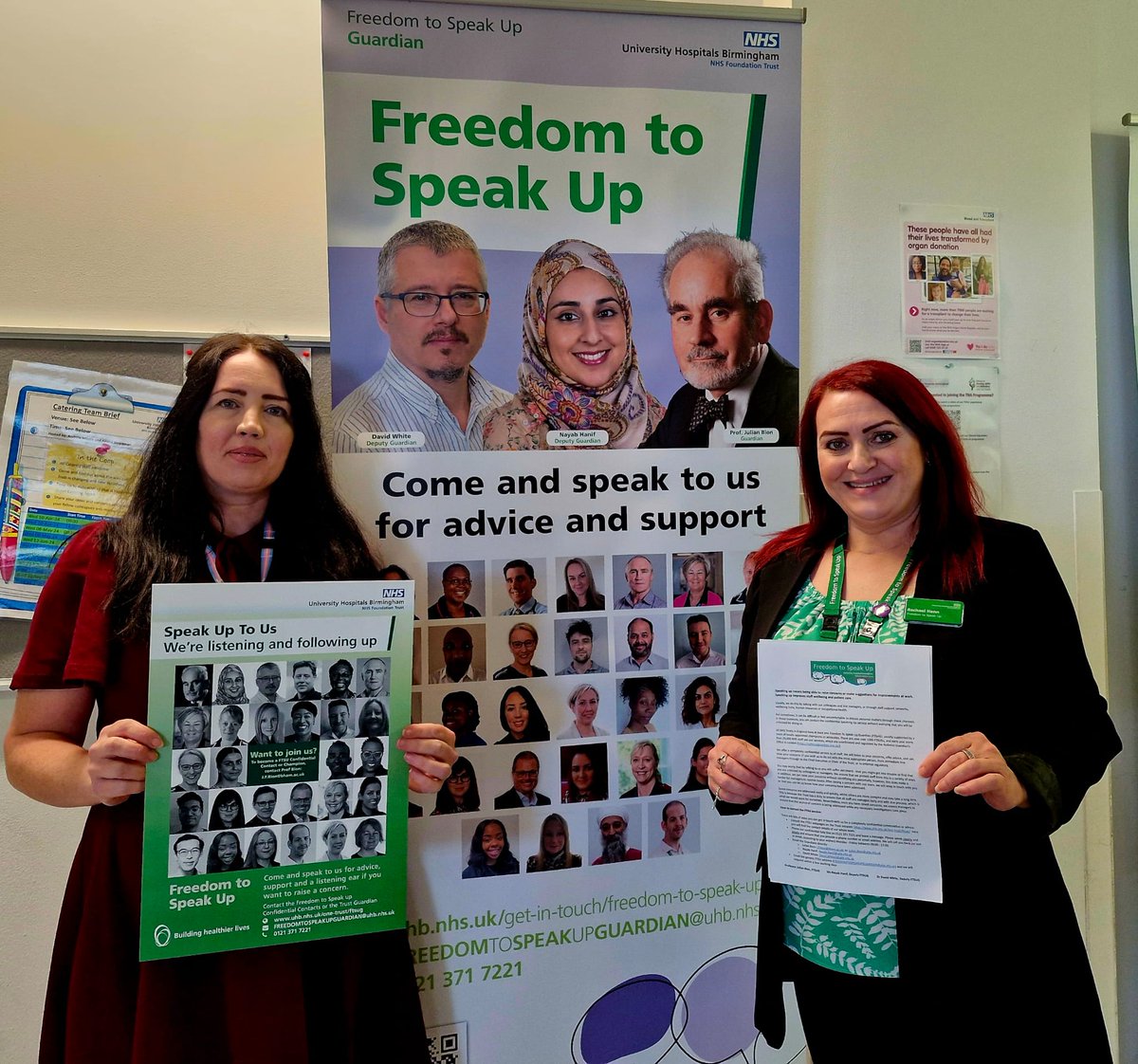 Promoting the Freedom to Speak up Sevice at Queen Elizabeth Hospital today. Proud to be part of such a great team offering a great service @uhbtrust #FTSU @NatGuardianFTSU