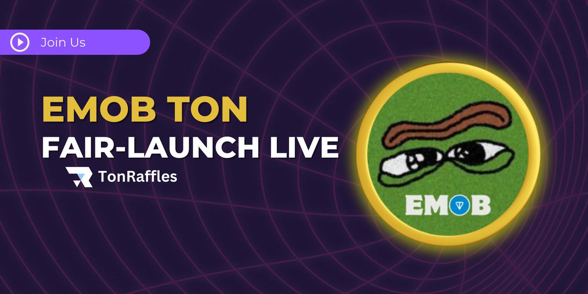 It's showtime, EMOBERS! The fair launch is live, and you don't want to miss this wild ride. 

Hop on over to tonraffles.app/jetton/fairlau…
 and get your hands on some #EMOBTON, the hottest #TONMEME around. 

Let's go fams! #EMOBERS #FAIRLAUNCH #TONMEME #EMOBTON