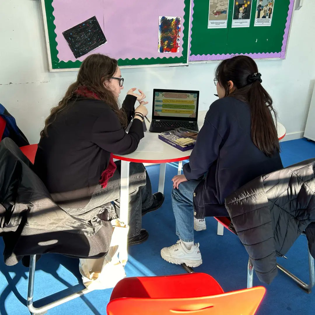 Youth Council's newly elected Chairs, Amirah and Jasmine , hard at work preparing and delivering last night's Youth Council session. Well done , you smashed it 👏🏼 💫