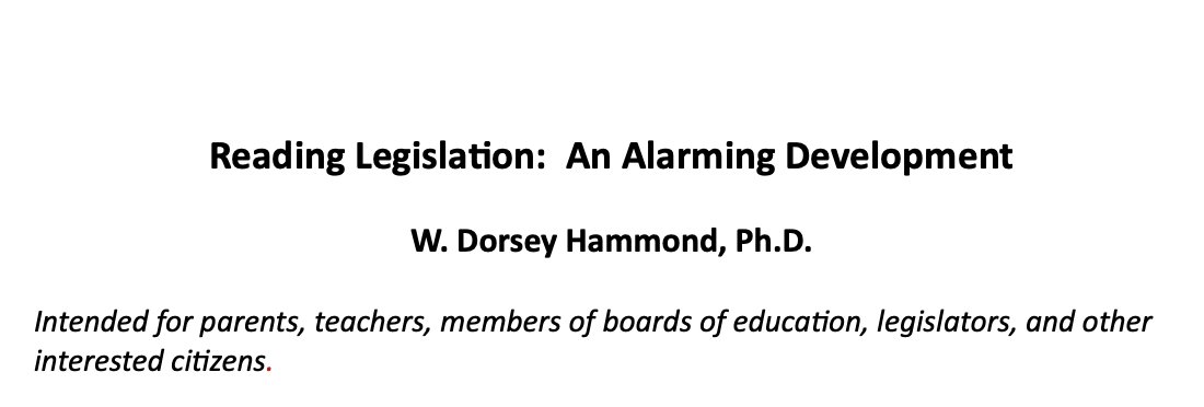 'Any banning or attempt to ban cueing systems in the learning to read process is a threat to children who are attempting to learn to read. These egregious political actions should be banned...' Terrific article from researcher/scholar Dr. Dorsey Hammond! ow.ly/hjZf50Ri3Sx