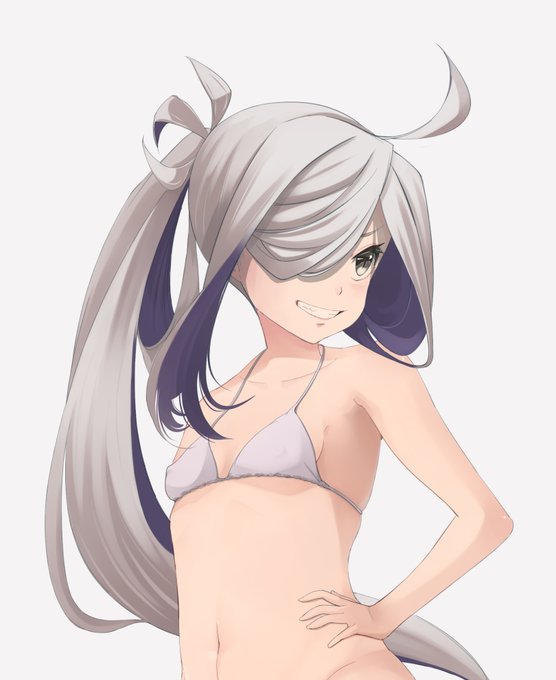 朝霜【再掲】('・ω・`)
#気温が高いので気が早いが水着絵が見たい 
#艦これ 