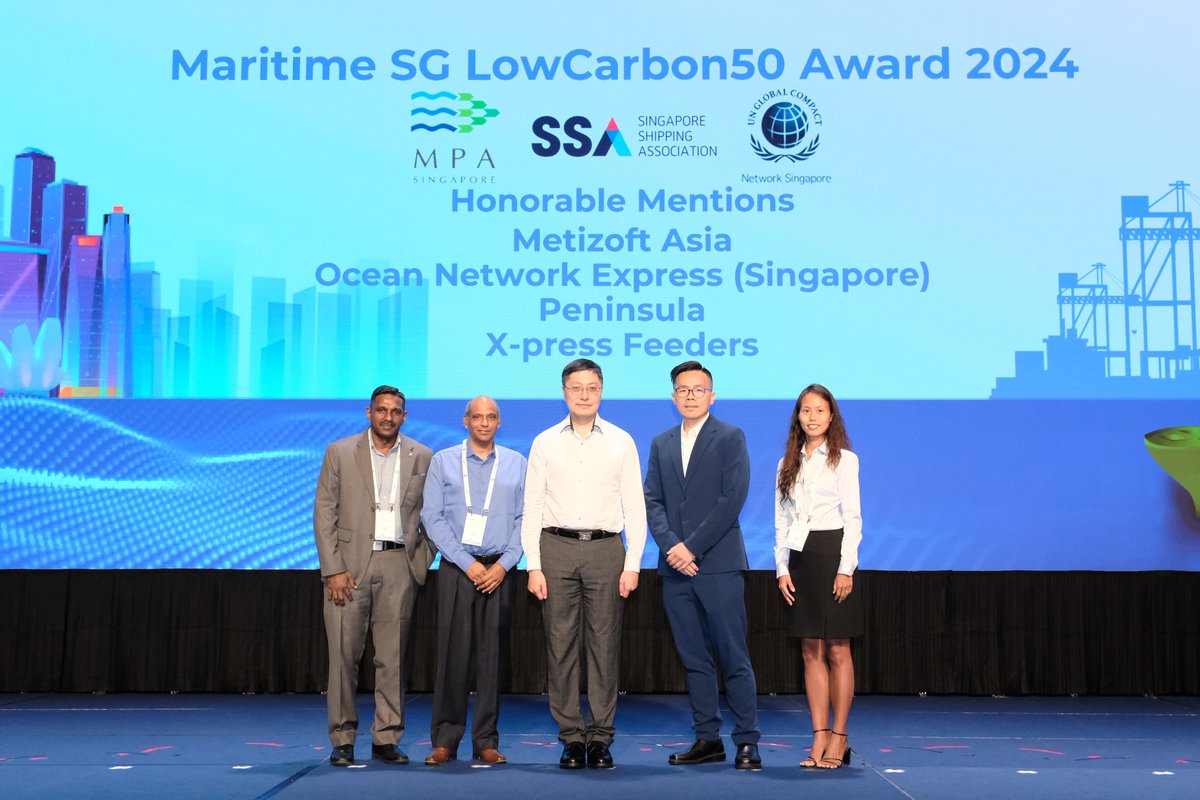 Industry leaders at #SMW2024 Accelerating Digitalisation and Decarbonisation Conference discussed global maritime decarbonisation efforts. MaritimeSG LowCarbon50 Awards were also given to companies that contributed to carbon reduction and decarbonisation. go.gov.sg/smw2024-digi-d…