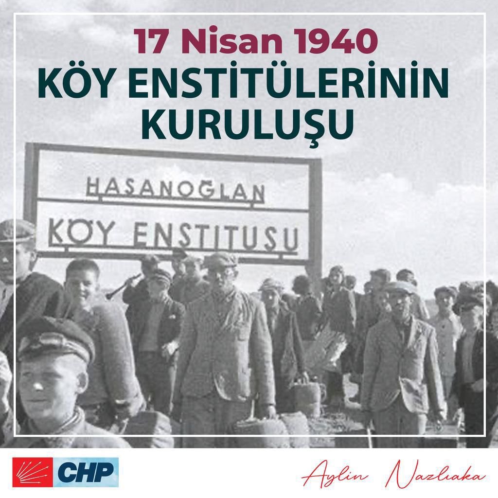 Anadolu aydınlanma devriminin ve laik, çağdaş ve eşitlikçi eğitimin simgesi Köy Enstitüleri’nin 84. kuruluş yıl dönümü kutlu olsun. Köy Enstitüleri'nin mimarları İsmail Hakkı Tonguç ve Hasan Ali Yücel'i minnet ve özlemle anıyorum. #KöyEnstitüsü #KöyEnstitüleri84yaşında