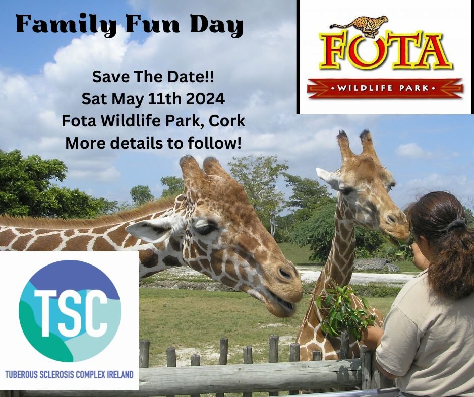 📅Join @TSC_Ireland on May 11 for family fun day at @fotawildlife for those affected by TSC. Our PhD student @VasseghiMary, a key figure on their committee is doing exceptional work to improve the lives of people with TSC in Ireland. Stay tuned for details tscireland.org/family-fun-day…