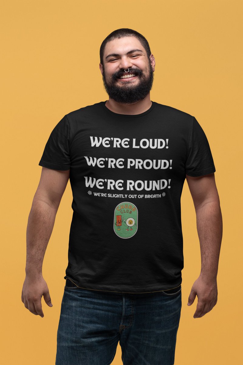 ChuckleWear's tweet photo. SHIRT OF THE DAY: LOUD, PROUD AND ROUND
"The march of the Couch Potatoes begins! Soon! After I finish this bag of chips. And only if we don't take the stairs."
https://t.co/opJXZusHXm...
------------------------------------------------------------#chucklewear #ChubbClub https://t.co/79OSOgteKk