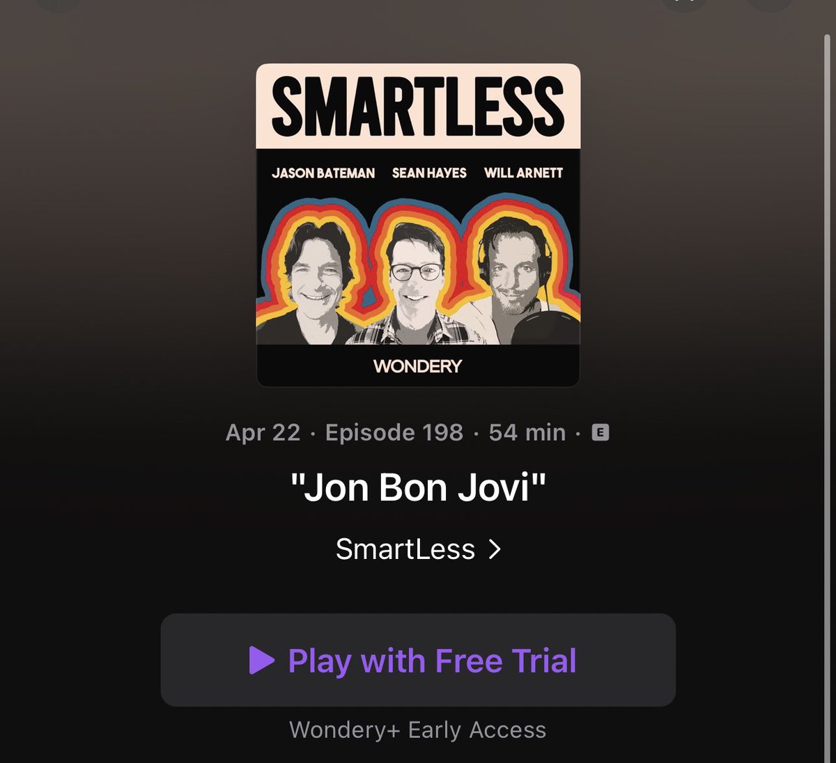 🚨New Interview Jon Bon Jovi is on Smartless Podcast! Out April 22, but you can stream early if you do a free trial for Wondery podcasts.apple.com/us/podcast/jon… #BonJovi #JonBonJovi