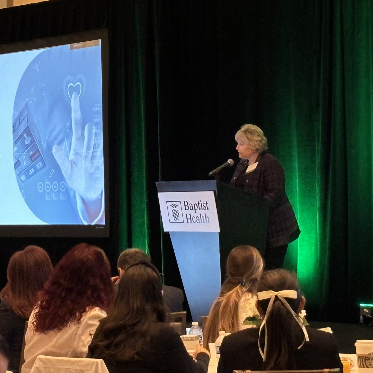 BHAcademics's tweet photo. HAPPENING NOW | Dr. Zuanel Diaz and chief nurse executive Dr. Jean Putnam welcome attendees to today’s Baptist Health Academic Conference: AI in Healthcare Education and Research 🍍💻

➡️ Follow along for more coverage #BHAC24

#MedEd https://t.co/OwwNWnKjXr