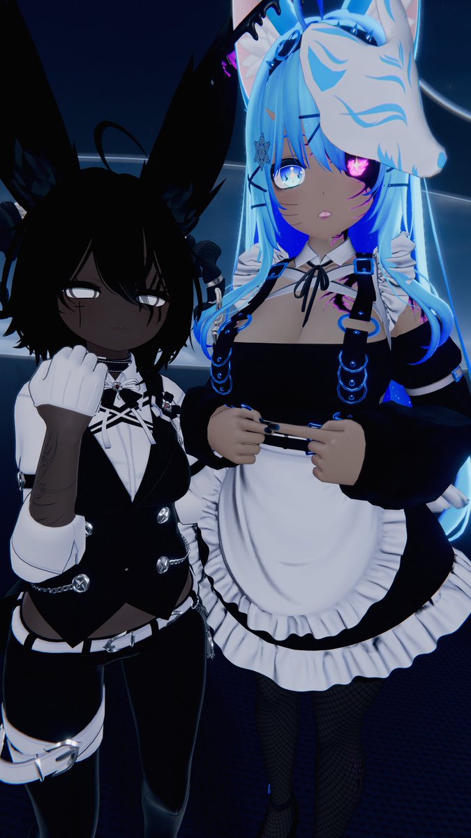 Butler or Maid to service you?
#VR #VRC #VRChat #FoxGirl #BunnyBoy #Butler #Maid