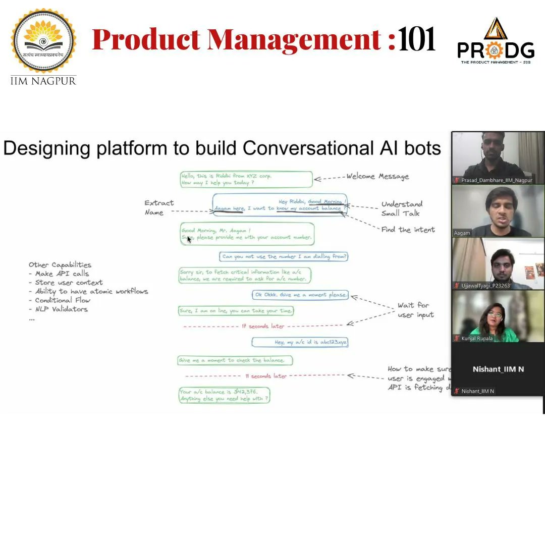 PRODG_IIMNagpur's tweet image. Greetings from PRODG ! 🚀

PRODG, IIM Nagpur recently hosted &quot;Product Management 101: Unraveling the PM Journey,&quot; featuring industry luminaries Kunjal Rupala and Aagam Mehta.
 
Stay connected with PRODG for more opportunities! 

#PRODG #IIMNagpur #ProductManagement #MBA