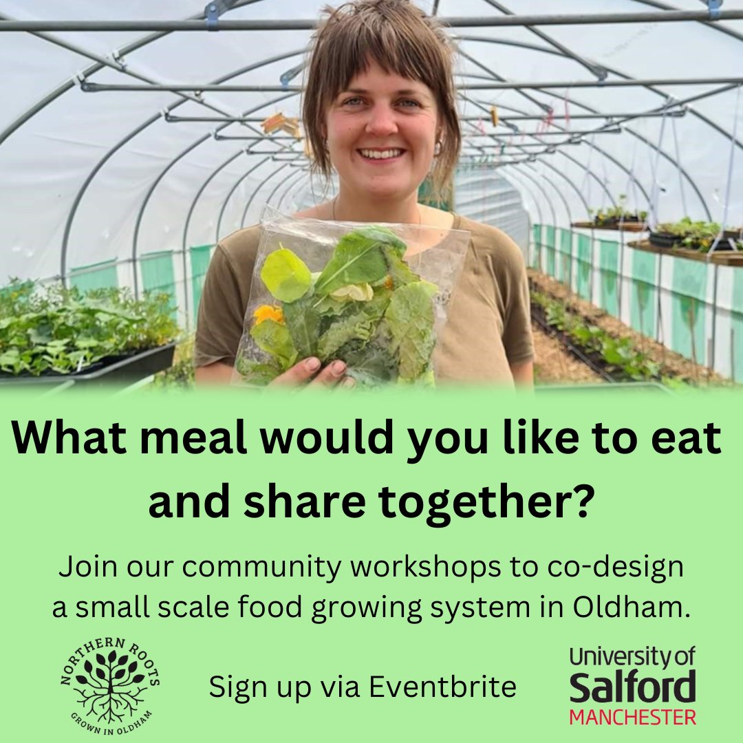 @SalfordUni is partnering with Northern Roots to research how collaborative design, which puts residents at the very centre of the design process, can create meaningful urban food systems in #Oldham. Food systems can include raised beds in underused spaces, such as car parks🌱