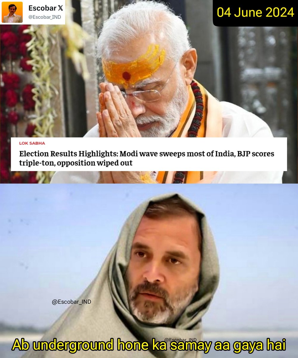 Opposition getting wiped out is permanent 🤣 #AbkiBaar400Paar #FirEkBaarModiSarkar #ModiAgain2024 #ModiKiGuarantee #Pappu
