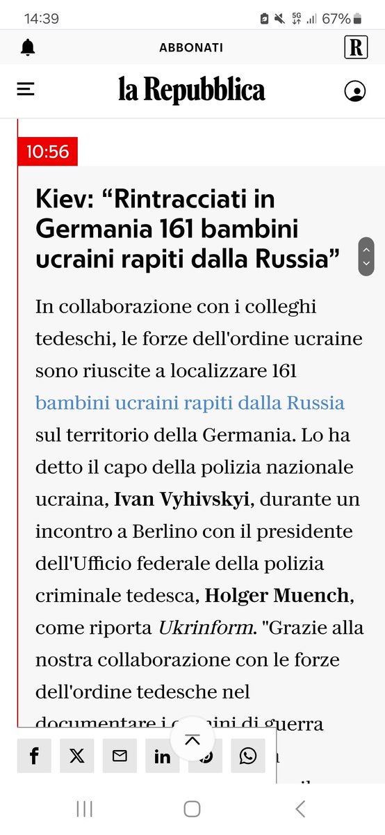 La Russia rapisce i bambini e questi si trovano in Germania?