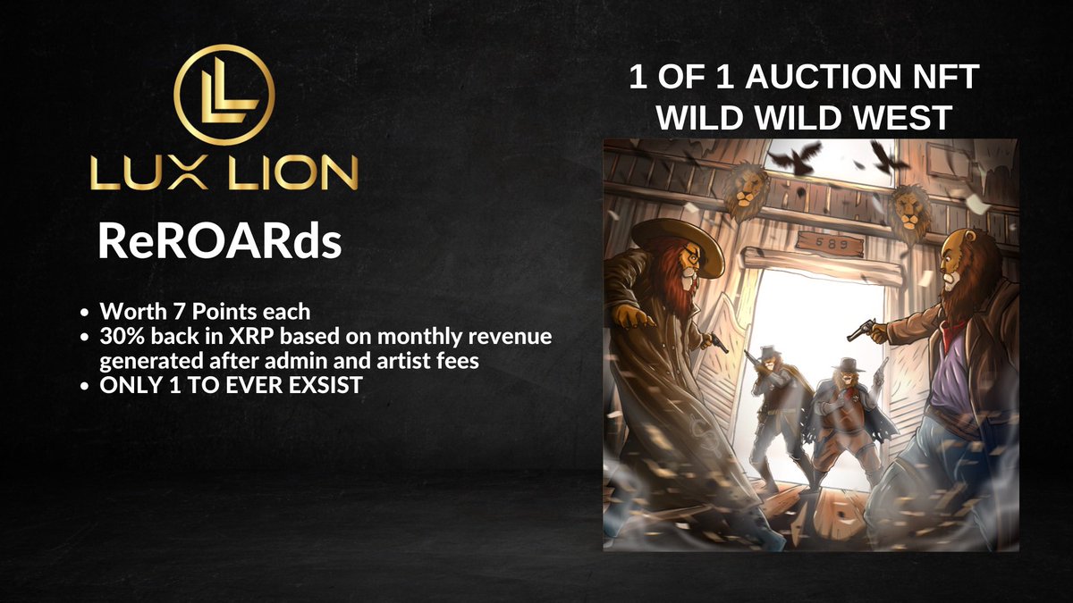 There is a new Sheriff in town! @LuxLionsNFT has brought back the Wild West Lions due to popular demand! Will you be the quickest draw in the west, or will you find out you missed out again when the dust settles? 

#LuxLife #Rewards #crypto #NFTCollection