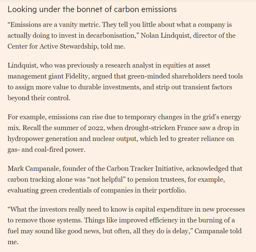 really good coverage from <a href="/emilypont/">Emily Pontecorvo</a> and <a href="/leee_harris/">Lee Harris</a> this week on rethinking how companies and policymakers should actually measure decarbonization

heatmap.news/climate/life-c…
ft.com/content/6e8224…
