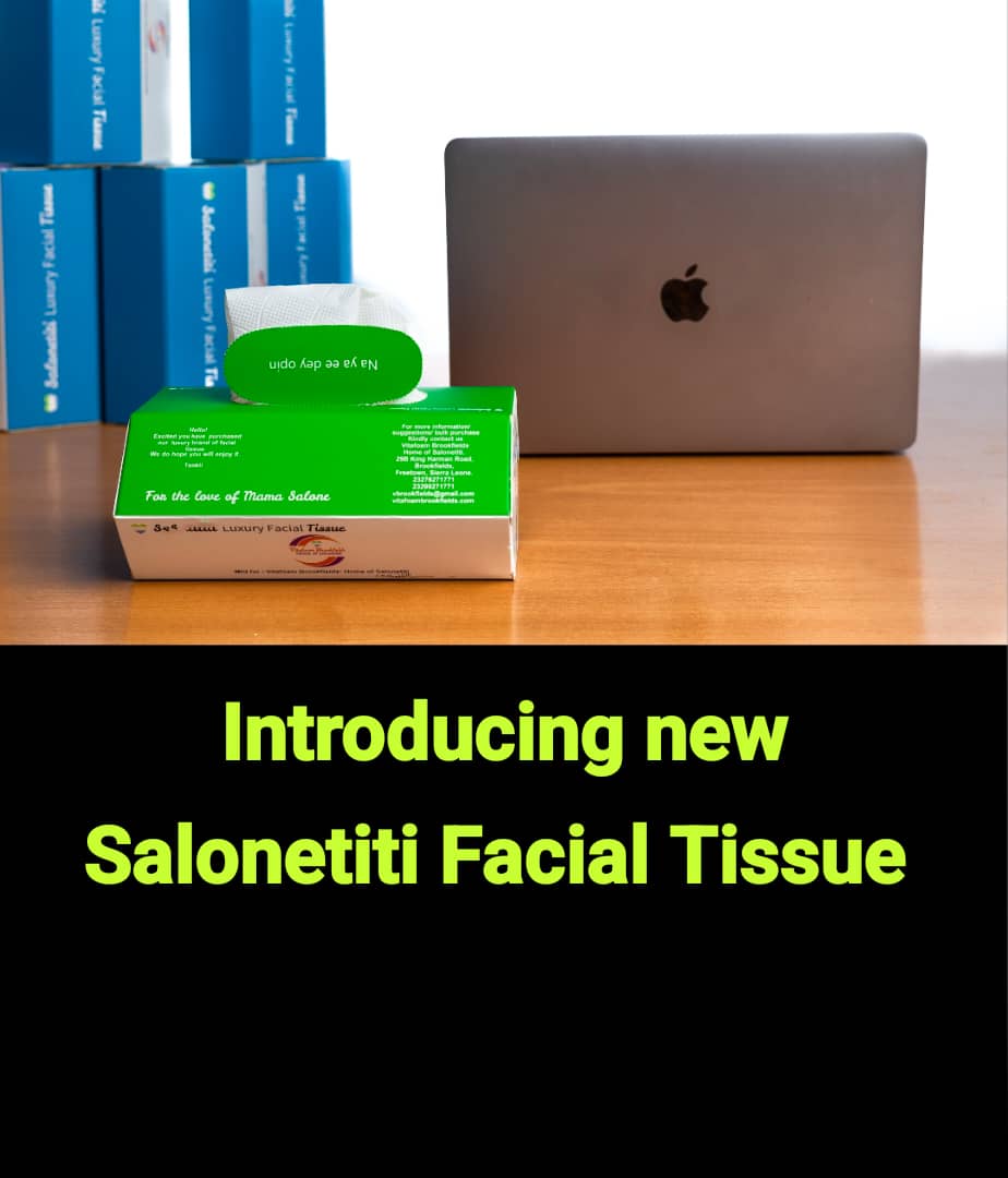 Introducing new Salonetiti Facial Tissue. Available at Vitafoam Brookfields, Hillstation and Aberdeen. Call 076271771 for bulk purchases or partnerships. 

#Salonetiti
#tissue
#new 
#viral
#mustbe 
#loveit
#salone
#flag