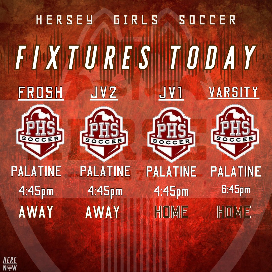 Girls Soccer Fixtures for Today! All levels play Palatine.
#HereAndNow #HuskiePride #RunAsOne