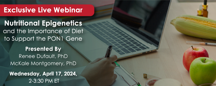 Join us TODAY for a webinar about nutritional epigenetics & the PON1 gene, which breaks down toxic organophosphate (OP) pesticide residues. Learn how to advise patients on avoiding OP exposure & look at the importance of diets that support PON1 activity: tinyurl.com/46t4ee4t