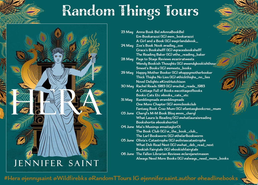 Thrilled to organise this #RandomThingsTours Blog Tour for #Hera by @jennysaint with @Wildfirebks Begins 23 May @ramblingmads @thickthighnolie
