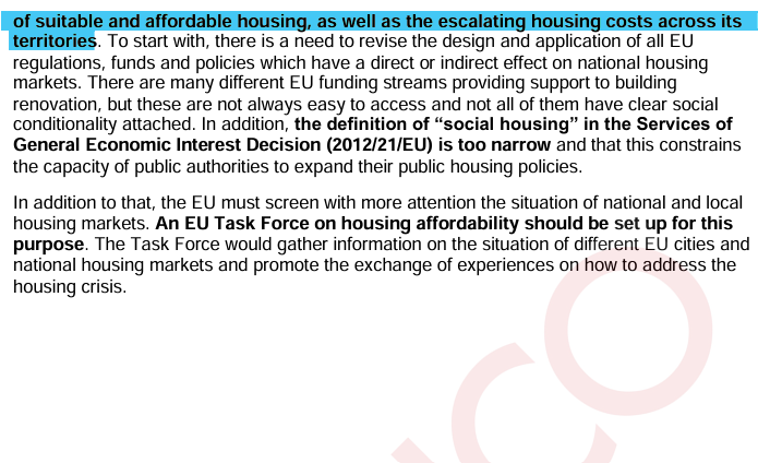 Interesting bit 👇 on housing in #lettareport on reform 🇪🇺 Single Market. He calls for EU response to adress acute affordable housing shortage. 🔘Review EU rules negatively impacting on affordable housing 🔘More social impact of EU subsidies to housing 🔘Dedicated EU Task Force