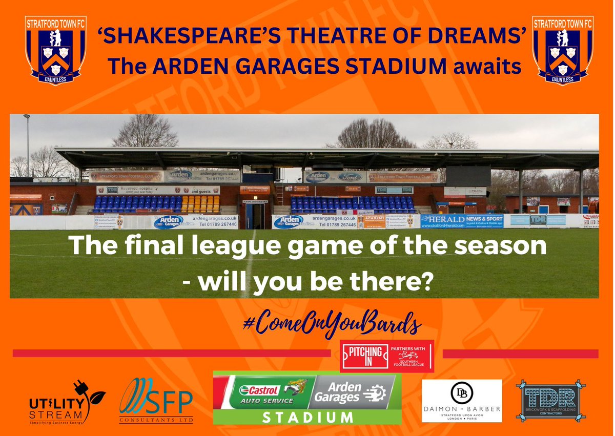 The Bards welcome the Rouslers on Saturday for the last league game of the season at Shakespeare's Theatre of Dreams the @ArdenGarages Stadium. Come along and lend your support for this important game for The Bards and bring a friend. We need to make some noise! #ComeOnYouBards
