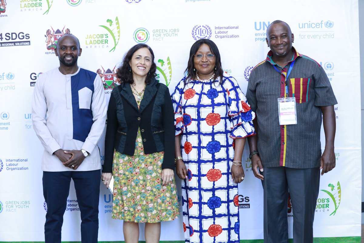 UNEP_Africa's tweet photo. @UNEP_Africa through the Green Jobs for Youth Pact and @JacobsLadder_A are partnering with the Kenyan government to create a legal framework that will coordinate green skills & jobs development in Kenya. #GO4SDGs https://t.co/GpSZUVkORG