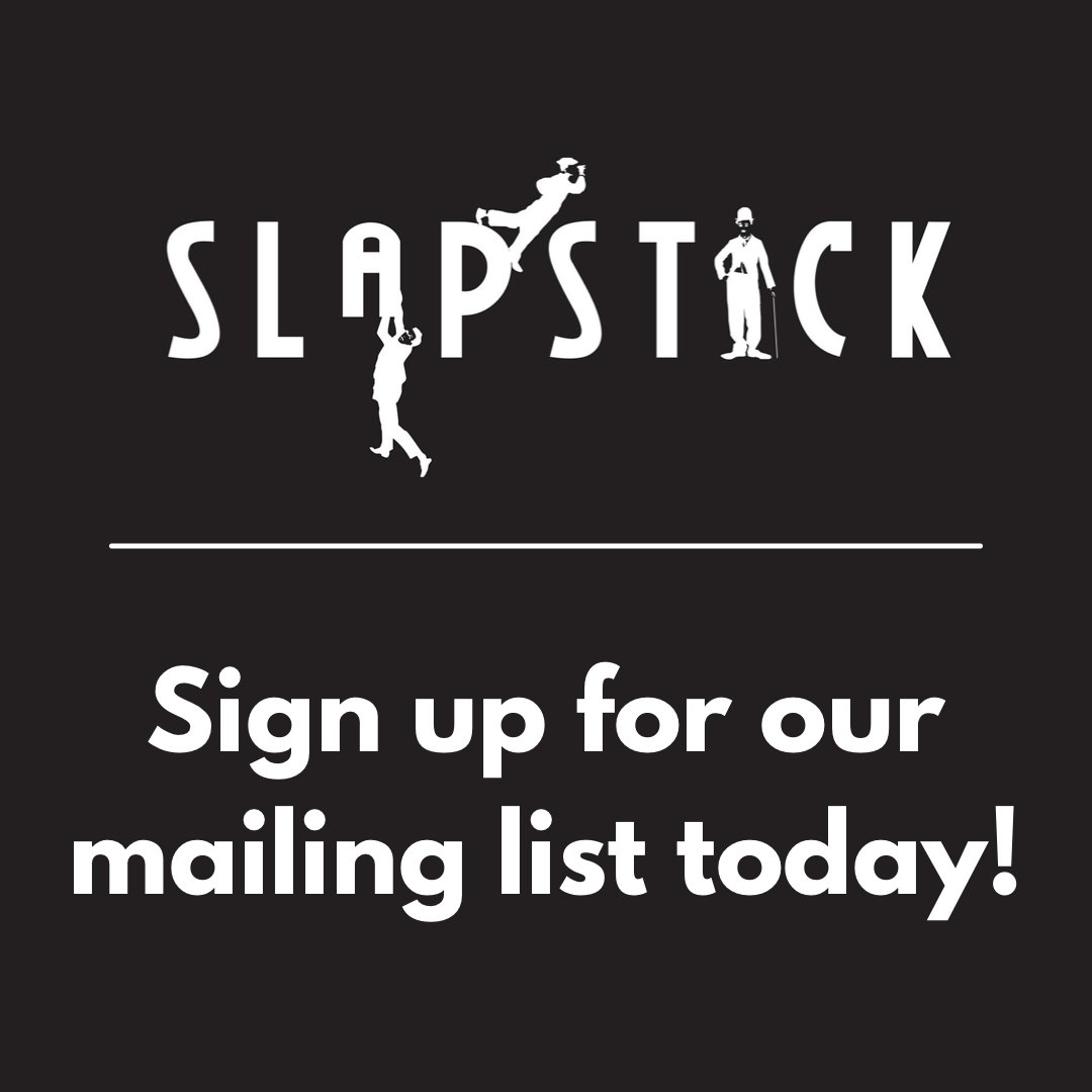 We may have gone a bit quiet on our social channels, but that doesn't mean we've stopped working behind the scenes! If you would like to get the latest Slapstick news delivered to your inbox, sign up for our mailing list today. buff.ly/419FOQ8
