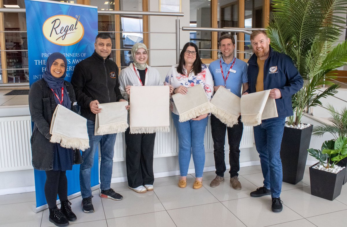 Regal Food Products Group Plc (@regalfoods) on Twitter photo Following on from our visit to <a href="/MartinHouseCH/">Martin House Children's Hospice</a>, it was great to welcome some of the team to Regal House today to present them with prayer mats for their newly developed Sanctuary.
Thank you to Chris, Saana and Nadhia, we hope to see you again very soon. Following on from our visit to <a href="/MartinHouseCH/">Martin House Children's Hospice</a>, it was great to welcome some of the team to Regal House today to present them with prayer mats for their newly developed Sanctuary.
Thank you to Chris, Saana and Nadhia, we hope to see you again very soon.