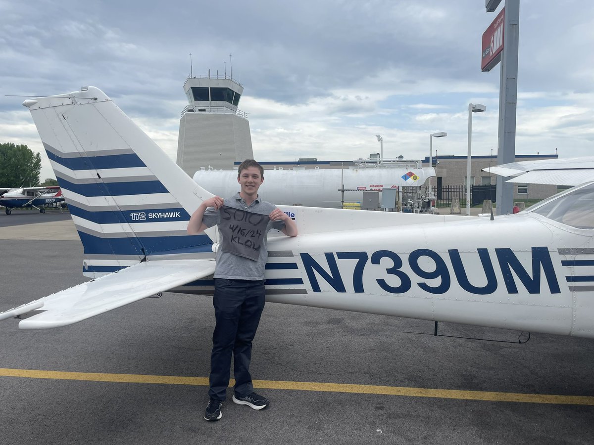 Congrats to Ethan Nordquist on his first solo at Louisville Aviation with CFI Taylor Love!  #pilotsandratings #flycessna #flythebell