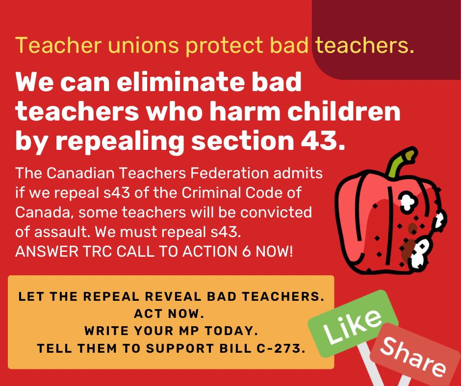 #Canada, let’s bring harmful teachers to justice. 🍎 #everychildmatters #Repeal43NOW #Childrights #TRC #supportbillc273 @LenaMetlegeDiab @takovanpopta @j_maloney @AHousefather @MarilynGladuSL @adhillonDLL @ElisabethBriere @RobMoore_CPC @HoCCommittees @MPJulian Call to Action #6