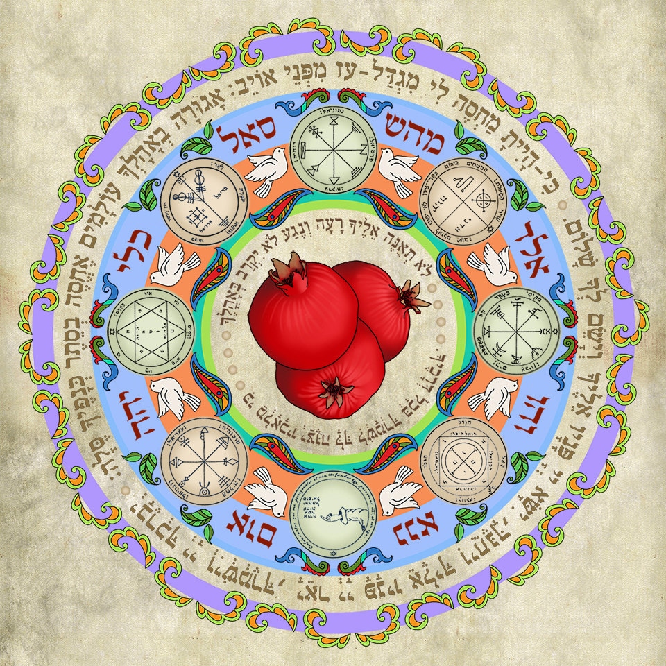 Kabbalistic Mandala amulet for the home, brings harmony, love, health, prosperity and protection. limited edition print on canvas tuppu.net/be784fa1 #Etsy #KabbalahInsights #LimitedEdition